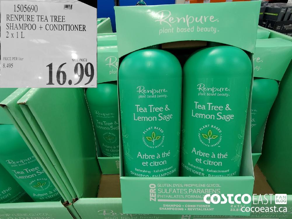 1505690 RENPURE TEA TREE SHAMPOO + CONDITIONER 2 X 1L $16.99