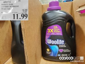4094722
WOOLITE DARK LAUNDRY DETERGENT 99 wash loads 
($7.00 INSTANT SAVINGS EXPIRES ON 2021-08-01)
$11.99