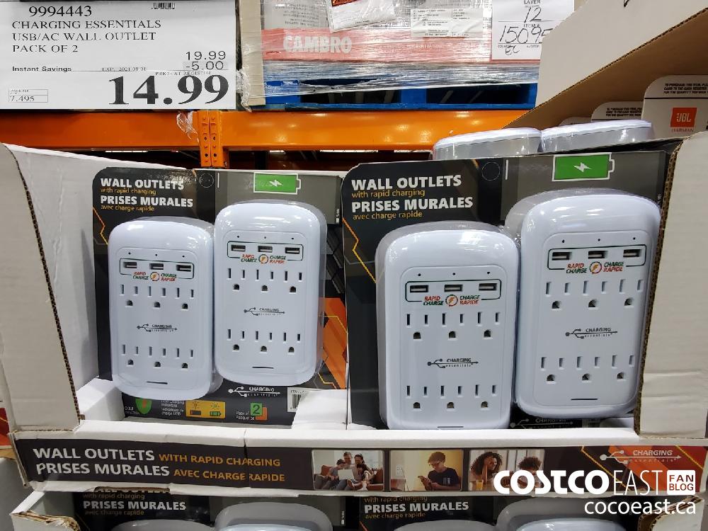 9994443 CHARGING ESSENTIALS USB/AC WALL OUTLET PACK OF 2 ($5.00 INSTANT SAVINGS EXPIRES ON 2021-08-01) $14.99