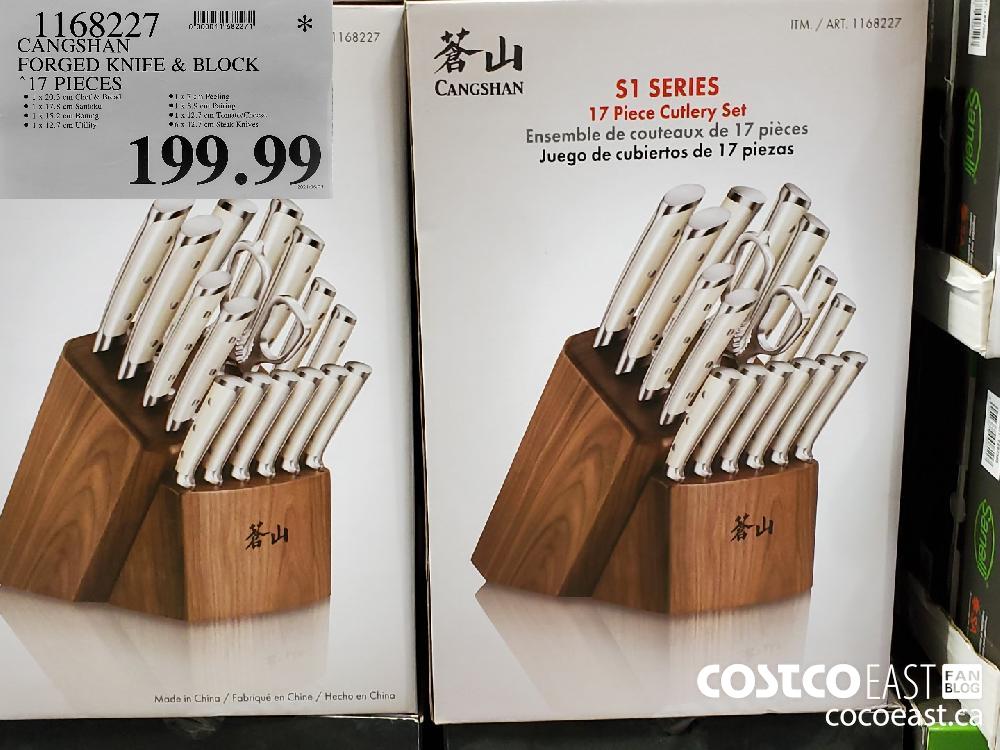 1168227 CANGSHAN FORGED KNIFE & BLOCK “17 PIECES $199.99