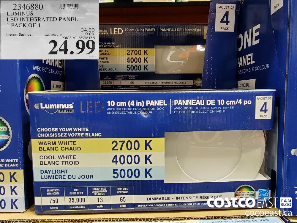 2346880 LUMINOUS LED INTEGRATED PANEL ~ PACK OF 4 ($10.00 INSTANT SAVINGS EXPIRES ON 2021-07-18) $24.99