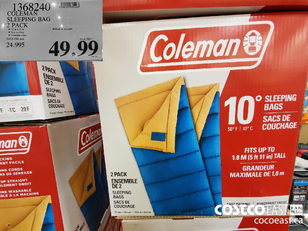 1368240 COLEMAN SLEEPING BAG 2 PACK $49.99