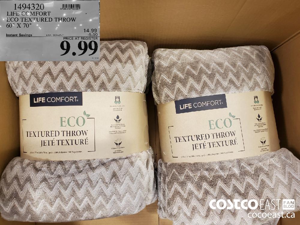 1494320 LIFE COMFORT ECO TEXTURED THROW 60° X 70" ($5.00 INSTANT SAVINGS EXPIRES ON 2021-07-11) $9.99