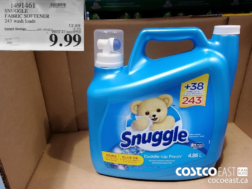 1491461 SNUGGLE FABRIC SOFTENER 243 wash loads ($2.70 INSTANT SAVINGS EXPIRES ON 2021-07-18) $9.99