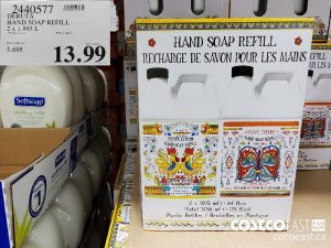 2440577
DERUTA HAND SOAP REFILL 2 x 1.893 L 
$13.99