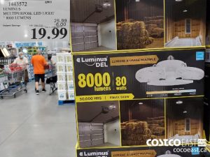 1443572
LUMINUS MULTIPURPOSE LED LIGHT ~ 8000 LUMENS 
($6.00 INSTANT SAVINGS EXPIRES ON 2021-07-25)
$19.99