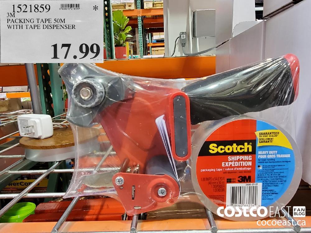 1521859 3M PACKING TAPE 50M WITH TAPE DISPENSER $17.99