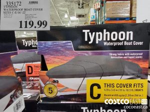 335172
TYPHOON WATERPROOF BOAT COVER SIZES C-E/16'-22' 
$119.99