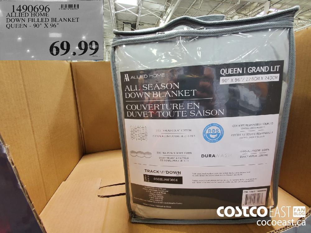 1490696 ALLIED HOME DOWN FILLED BLANKET QUEEN - 90" X 96" $69.99