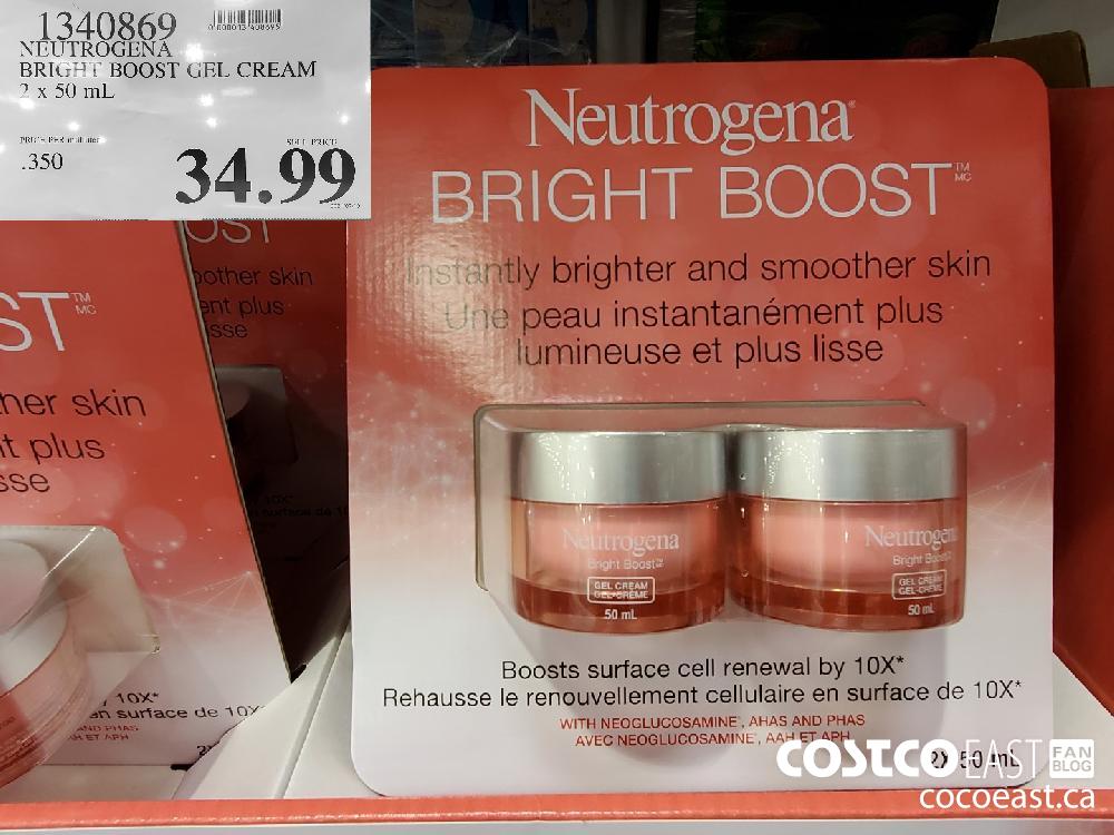 1340869 NEUTROGENA BRIG#: BOOST GEL CREAM 2 X 50 ML $34.99