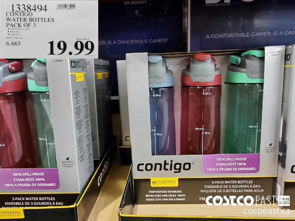 1338494 CONTIGO WATER BOTTLES PACK OF 3 $19.99