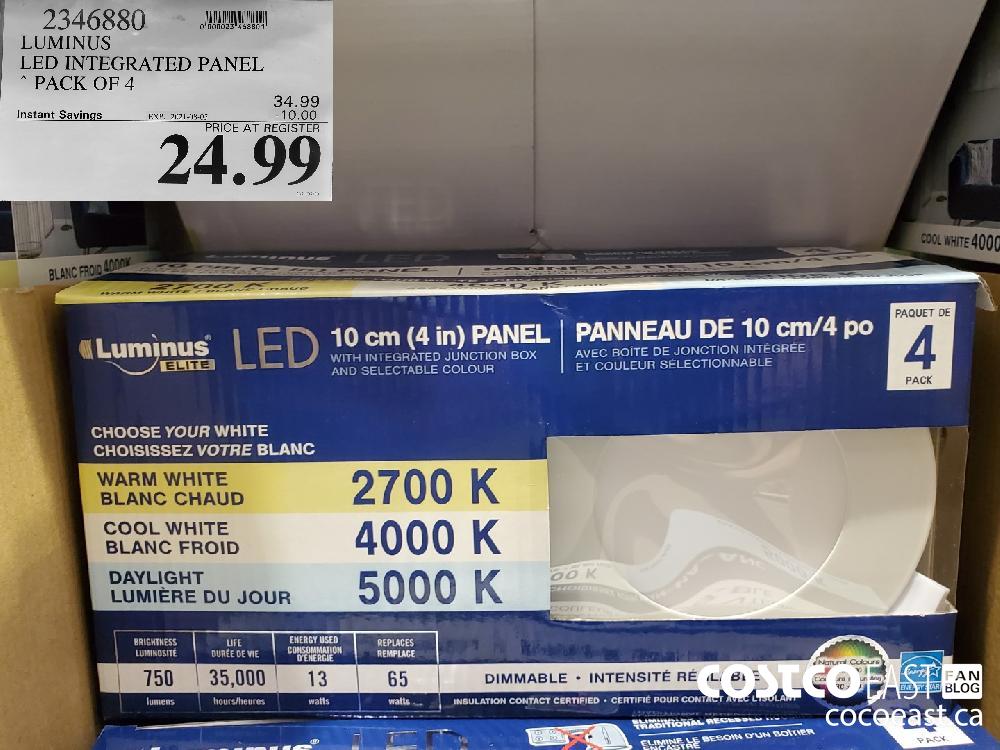 2346880 LUMINUS LED INTEGRATED PANEL ~ PACK OF 4 ($10.00 INSTANT SAVINGS EXPIRES ON 2021-08-05) $24.99
