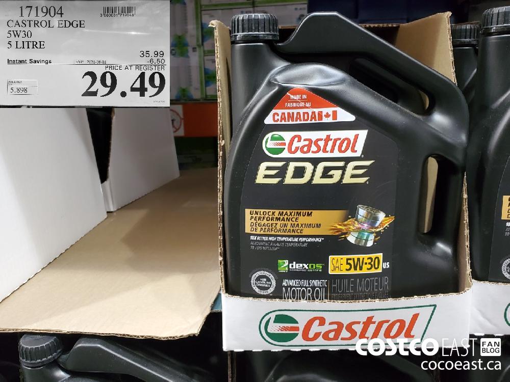 171904 CASTROL EDGE SW 30 5 LITRE ($6.50 INSTANT SAVINGS EXPIRES ON 2021-08-01) $29.49
