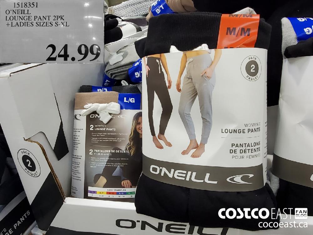 1518351 o neill lounge pant 2pk ladies sizes s xl 24 99 - Costco East Fan  Blog