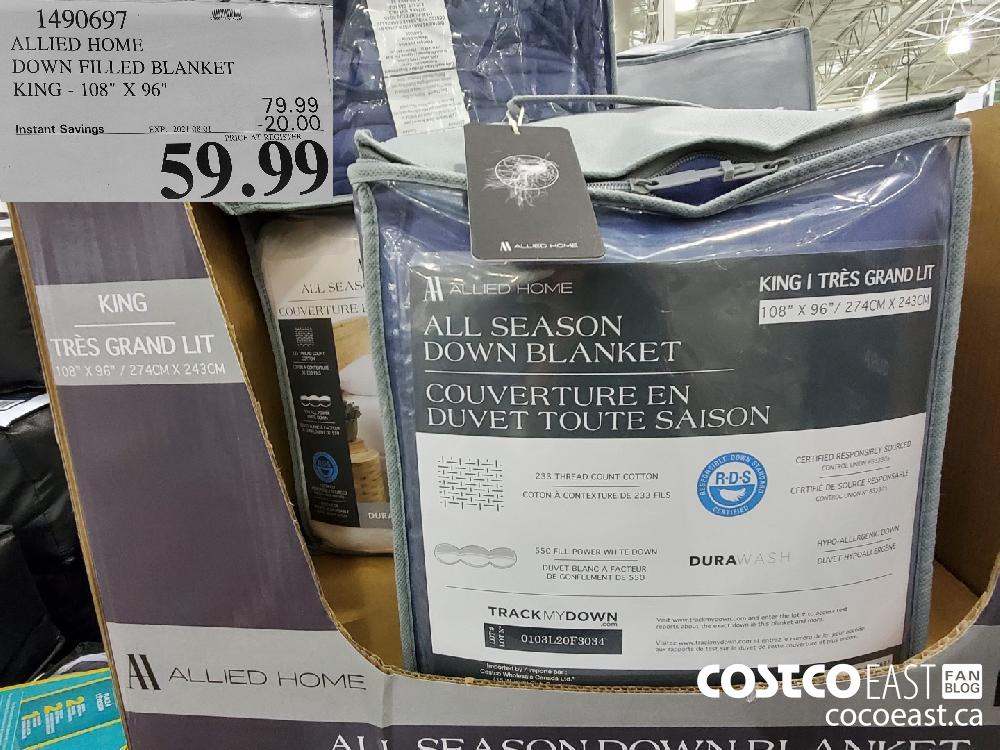 1490697 ALLIED HOME DOWN FILLED BLANKET KING - 108" X 96" ($20.00 INSTANT SAVINGS EXPIRES ON 2021-08-01) $59.99