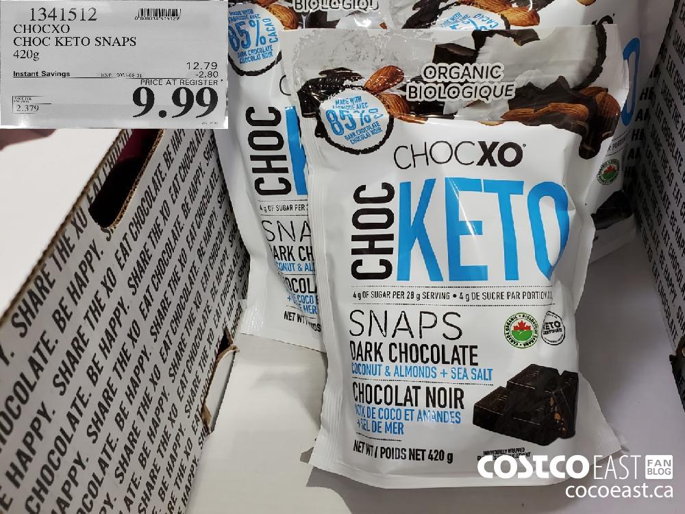 1341512 CHOCXO CHOC KETO SNAPS 420g ($2.80 INSTANT SAVINGS EXPIRES ON 2021-08-01) $9.99