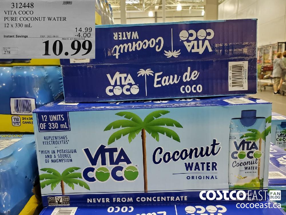 312448 VITA COCO PURE COCONUT WATER 12 x 330 mL ($4.00 INSTANT SAVINGS EXPIRES ON 2021-08-01) $10.99