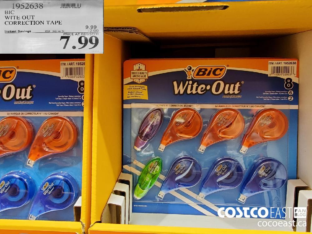 1952638 BIC WITE OUT CORRECTION TAPE 2 00 INSTANT SAVINGS EXPIRES