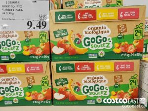1359955
GOGO SQUEEZ VARIETY PACK 24 X 90 g 
($3.50 INSTANT SAVINGS EXPIRES ON 2021-08-29)
$9.49