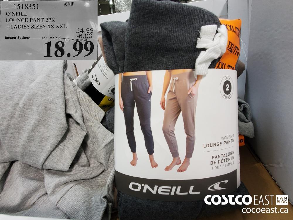 1518351 O NEILL LOUNGE PANT 2PK LADIES SIZES XS XXL 6 00 INSTANT SAVINGS  EXPIRES ON 2021 10 03 18 99 - Costco East Fan Blog