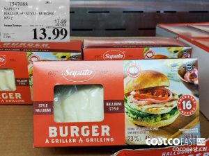 1547088
SAPUTO  HALLOUMI STYLE BURGER 800 G 
($4.00 INSTANT SAVINGS EXPIRES ON 2021-08-15)
$13.99