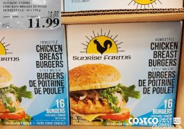 5667918SUNRISE FARMS CHICKEN BREAST BURGER HOMESTYLE 16x 142 G ($3.00 INSTANT SAVINGS EXPIRES ON 2021-08-29)$11.99