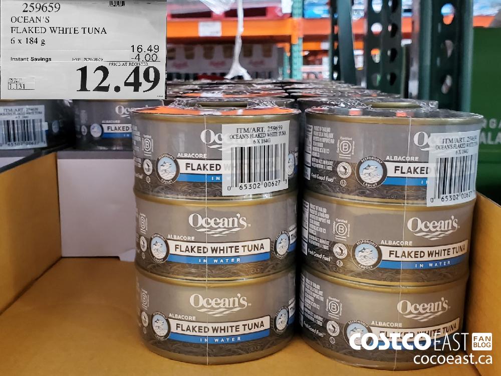 259659 OCEAN'S FLAKED WHITE TUNA 6x 184 g ($4.00 INSTANT SAVINGS EXPIRES ON 2021-08-29) $12.49