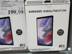 2002122
~ SAMSUNG A7 LITE TABLET 32GB. SM-T220NZABXAC  
($40.00 INSTANT SAVINGS EXPIRES ON 2021-08-29)
$199.99