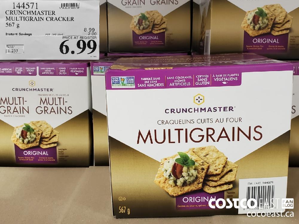 144571 CRUNCHMASTER MULTIGRAIN CRACKER 567 g ($2.00 INSTANT SAVINGS EXPIRES ON 2021-09-05) $6.99