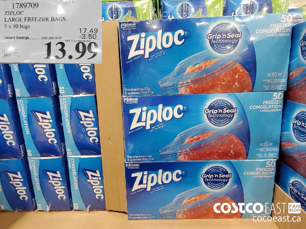 1789709ZIPLOC LARGE FREEZER BAGS 3 x 50 bags ($3.50 INSTANT SAVINGS EXPIRES ON 2021-08-29)$13.99