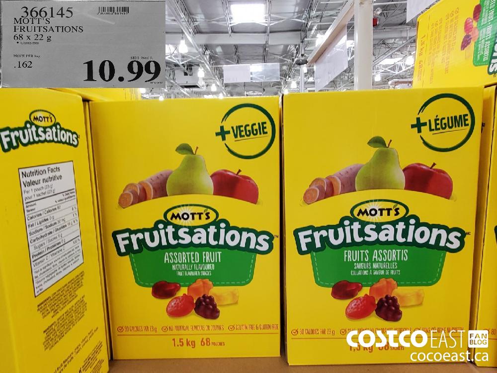 366145 MOTT'S FRUITSATIONS 68 x 22 g $10.99