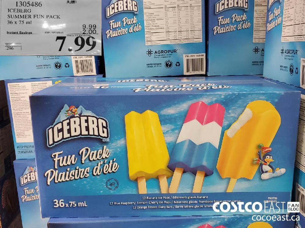 1305486 ICEBERG SUMMER FUN PACK 36 x 75 ml ($2.00 INSTANT SAVINGS EXPIRES ON 2021-09-05) $7.99