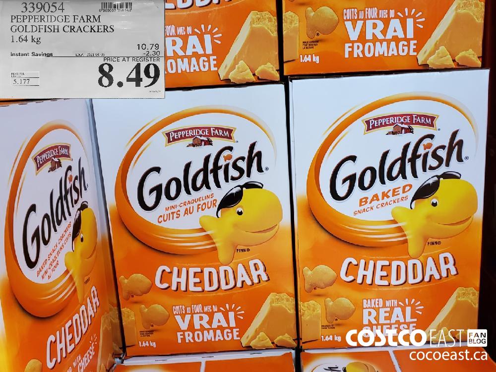 339054 PEPPERIDGE FARM GOLDFISH CRACKERS 1.64 kg ($2.30 INSTANT SAVINGS EXPIRES ON 2021-09-05) $8.49