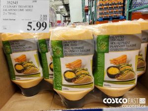 352545
CULINARY TREASURES JALAPENO LIME AIOLI 2 X 750 ML 
($2.00 INSTANT SAVINGS EXPIRES ON 2021-09-05)
$5.99