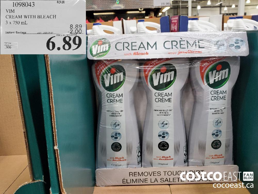 1098043 vim cream with bleach 3 x 750 ml 2 00 instant savings expires on  2021 09 12 6 89 - Costco East Fan Blog