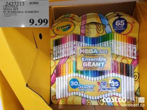 2427213
CRAYOLA MEGA SET 65 WASHABLE MARKERS 
$9.99