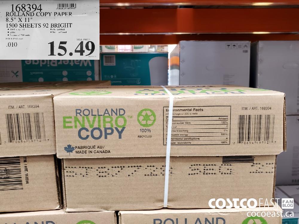 168394 rolland copy paper 8 5 x 11 1500 sheets 92 bright 15 49 - Costco  East Fan Blog