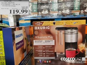 1438728
KEURIG BREWER K-SUPREME + MY KCUP STAINLESS STEEL 
($50.00 INSTANT SAVINGS EXPIRES ON 2021-09-05)
$119.99