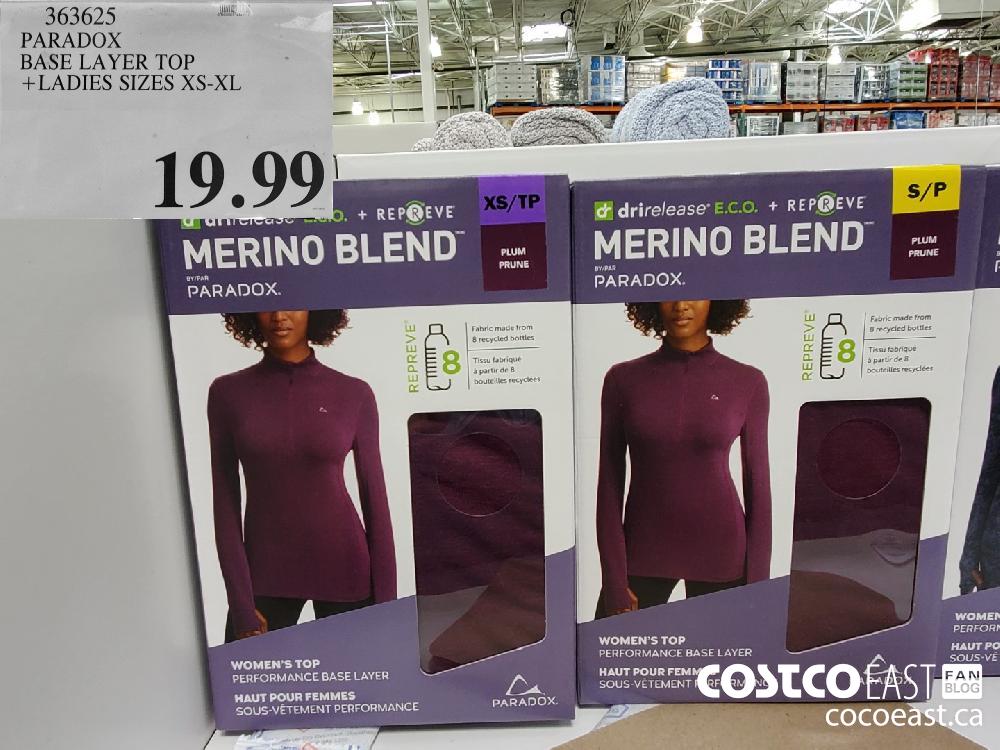 PARADOX BASE LAYER TOP +LADIES SIZES XS-XL at Costco 91 St NW Edmonton