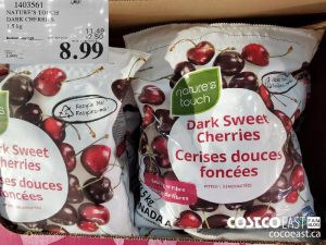 1403561
NATURE'S TOUCH DARK CHERRIES 1.5 kg 
($2.50 INSTANT SAVINGS EXPIRES ON 2021-09-12)
$8.99