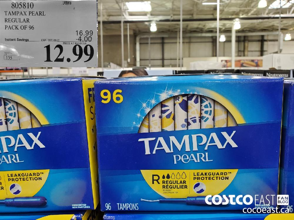 805310 TAMPAX PEARL REGULAR PACK OF 96 ($4.00 INSTANT SAVINGS EXPIRES ON 2021-09-12) $12.99