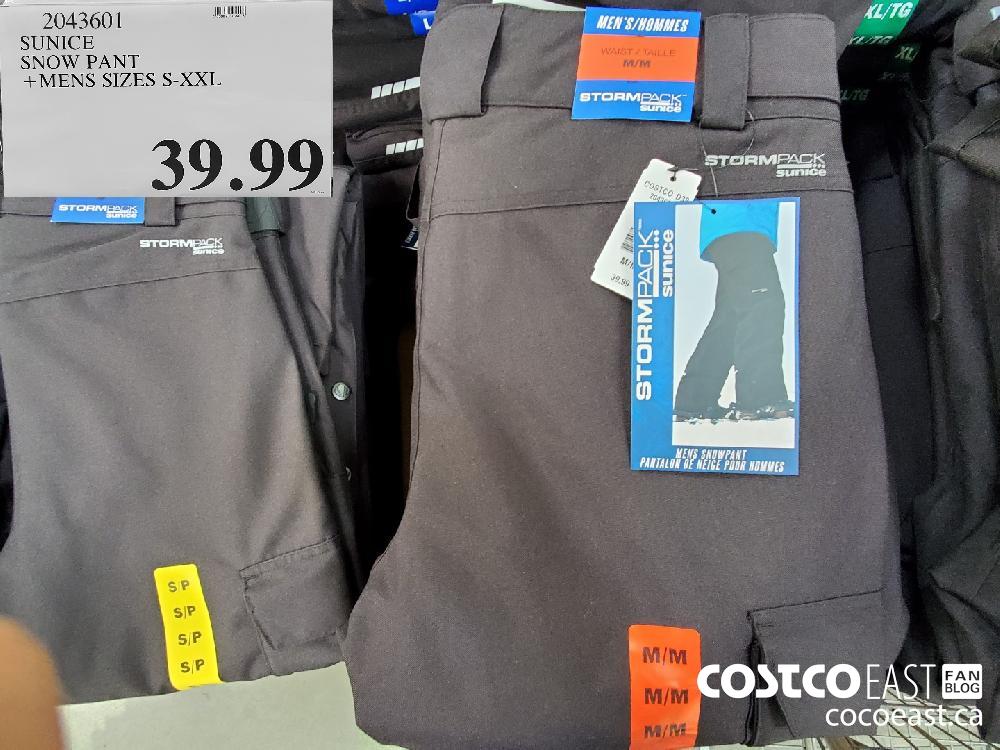 2043601 SUNICE SNOW PANT MENS SIZES S XXL 39 99 - Costco East Fan Blog