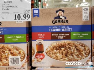 1322488
QUAKER INSTANT OATMEAL 60 pouches 
($3.00 INSTANT SAVINGS EXPIRES ON 2021-09-19)
$10.99