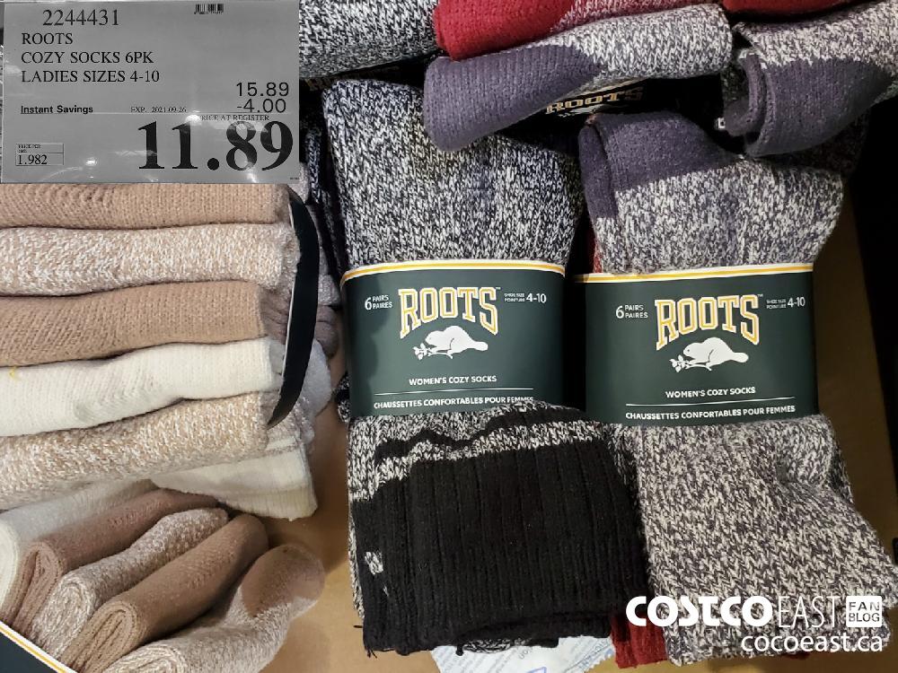 2244431 roots cozy socks 6pk ladies sizes 4 10 4 00 instant