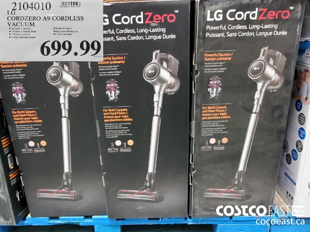 2104010 LG CORDZERO A9 CORDLESS VACUUM $699.99