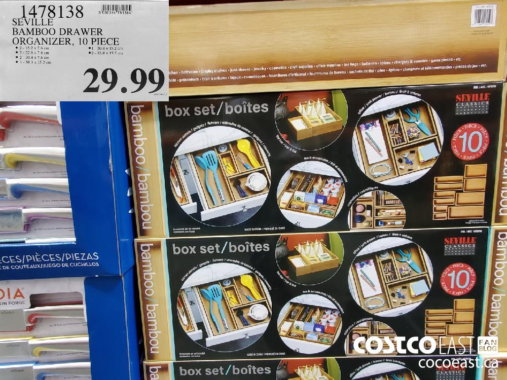 1478138 SEVILLE BAMBOO DRAWER ORGANIZER, 10 PIECE $29.99