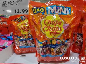 5372323
MINI CHUPA CHUPS ASSORTED LOLLIPOPS 240 PC. 
$12.99
