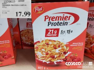 1539605
POST  PREMIER PROTEIN CEREAL 850 g 
$17.99