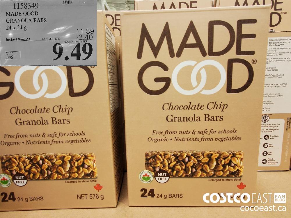 1158349 MADE GOOD GRANOLA BARS 24x 24g ($2.40 INSTANT SAVINGS EXPIRES ON 2021-09-19) $9.49
