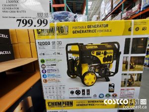 1309500
CHAMPION GENERATOR 9500/12000 WATTS 
($200.00 INSTANT SAVINGS EXPIRES ON 2021-09-26)
$799.99
